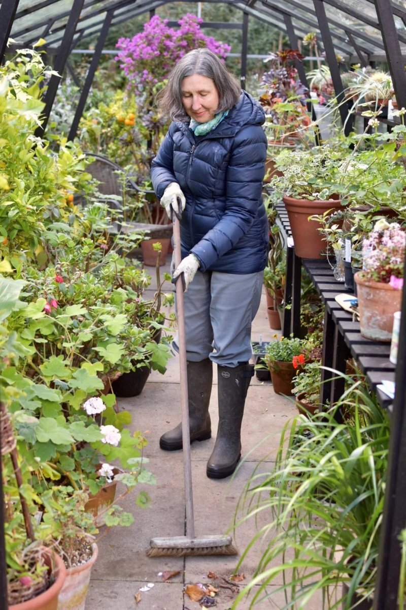 Karen Gimson in the garden