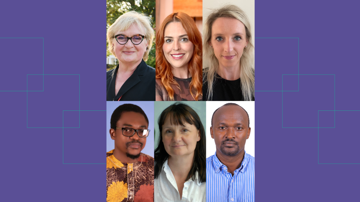 Banner image showing the 6 researchers who have been awarded Changing Policy and Practice funding.